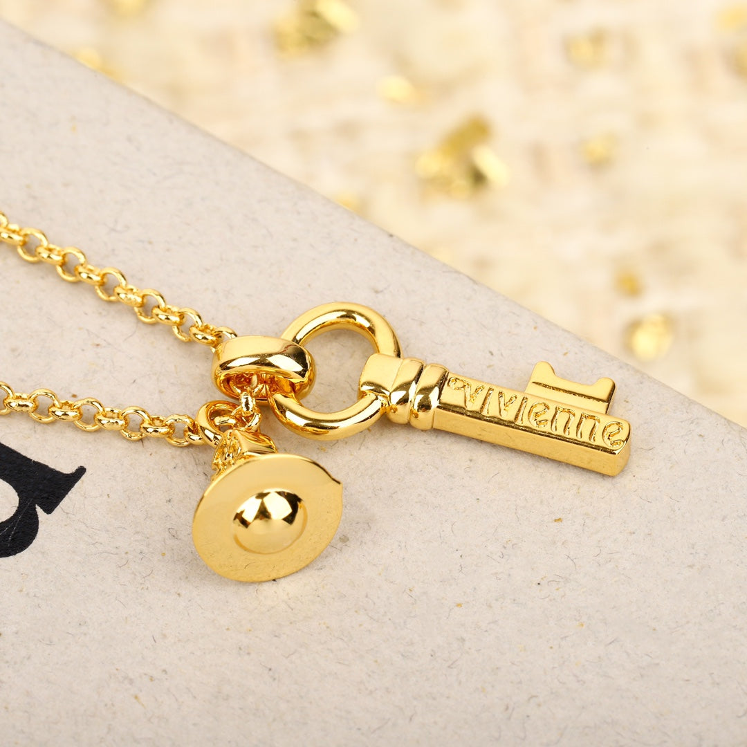 happy planet yellow gold necklace xla465