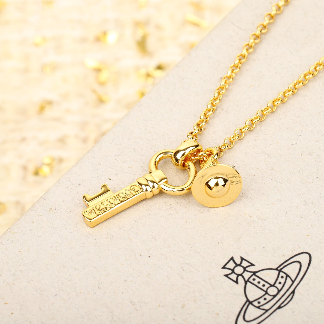 happy planet yellow gold necklace xla465