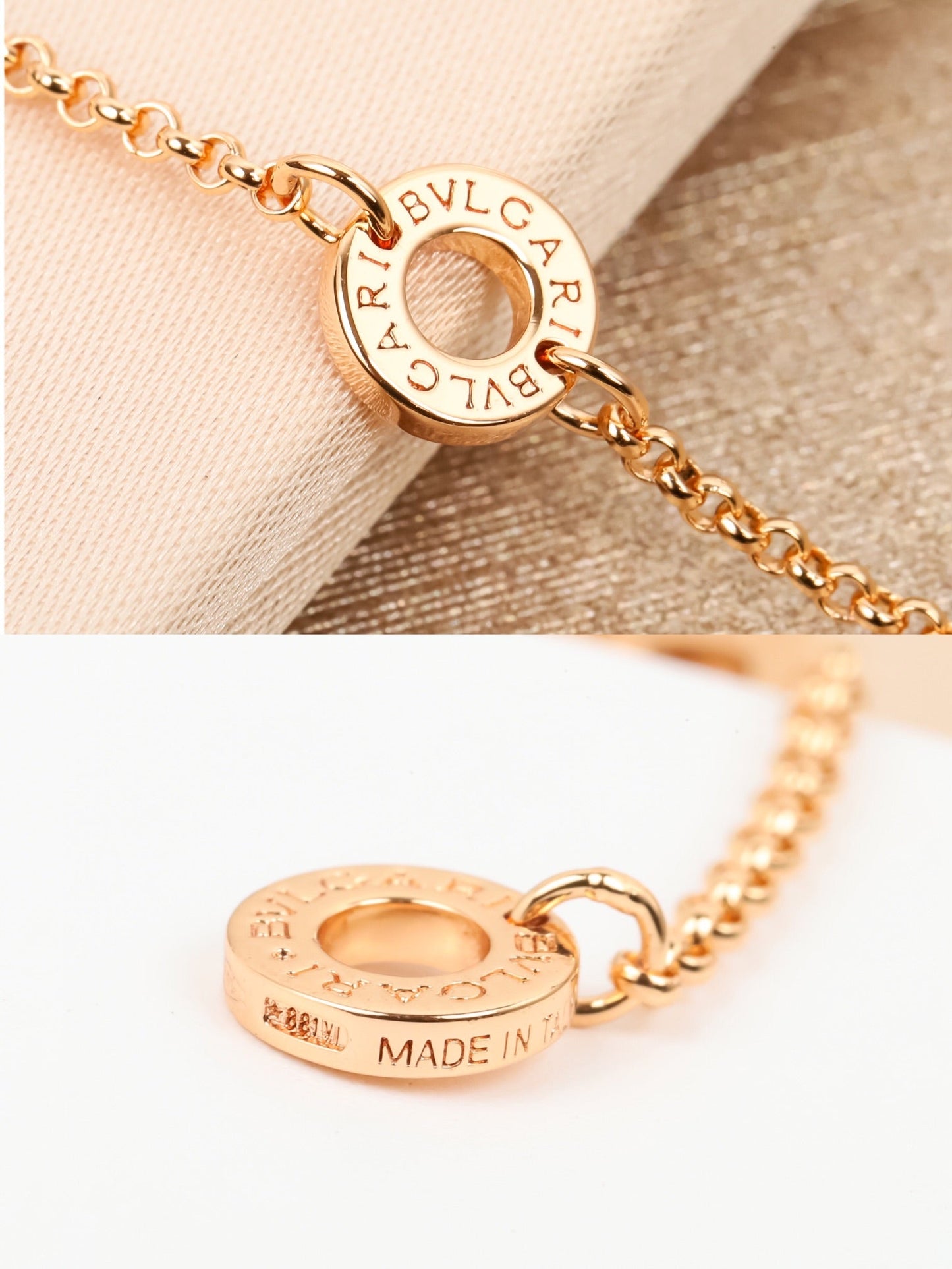 BV Round Rose Gold Necklace XLA430