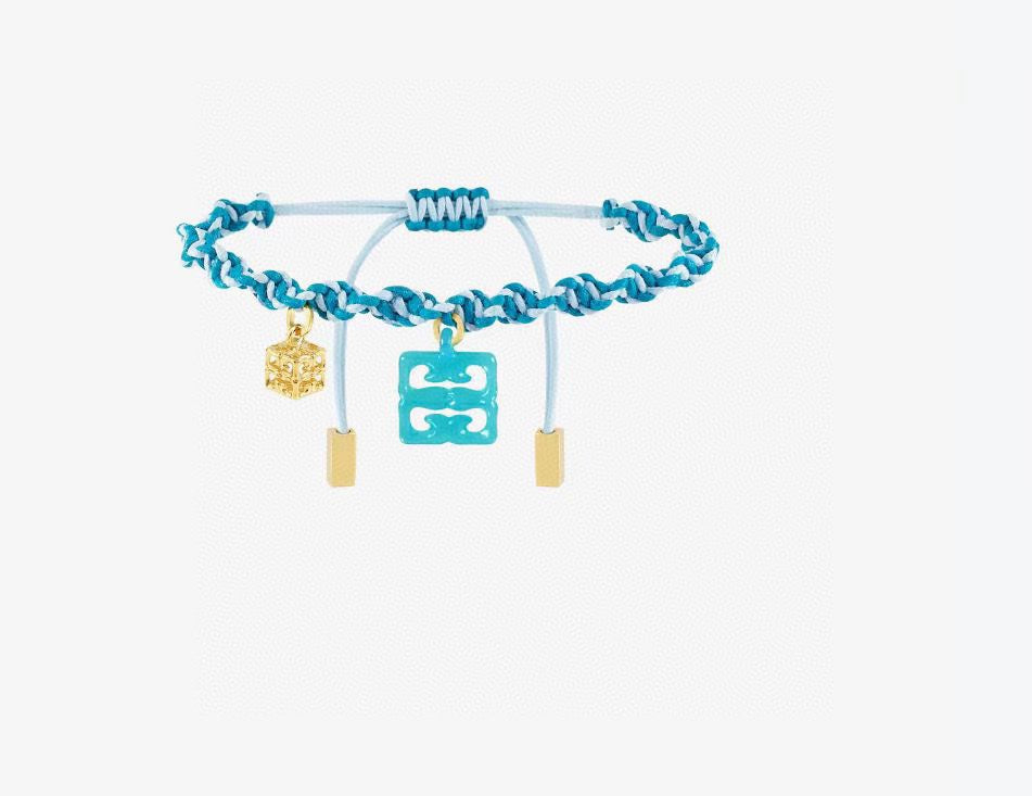 colored yellow gold hand rope sla189
