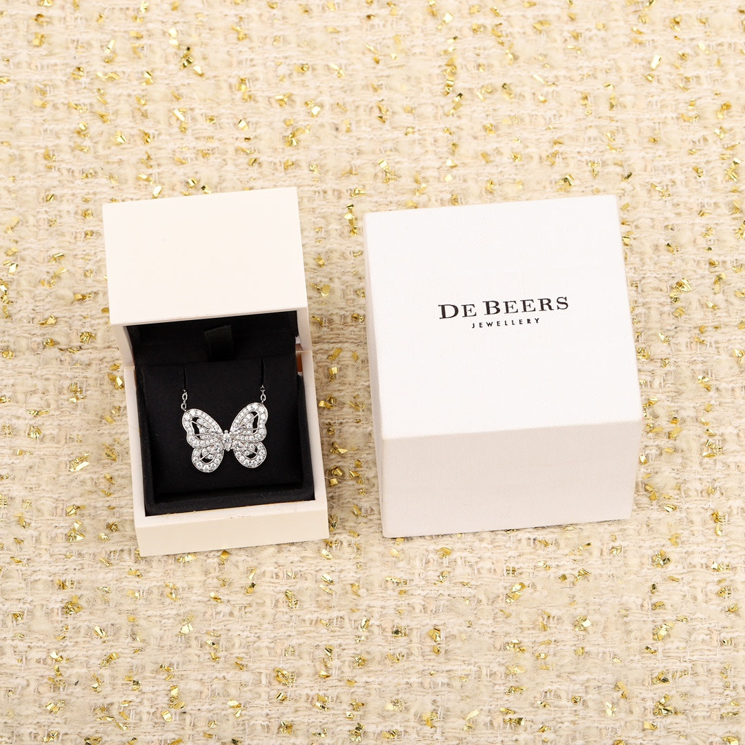 Butterfly Silver Necklace XLA446