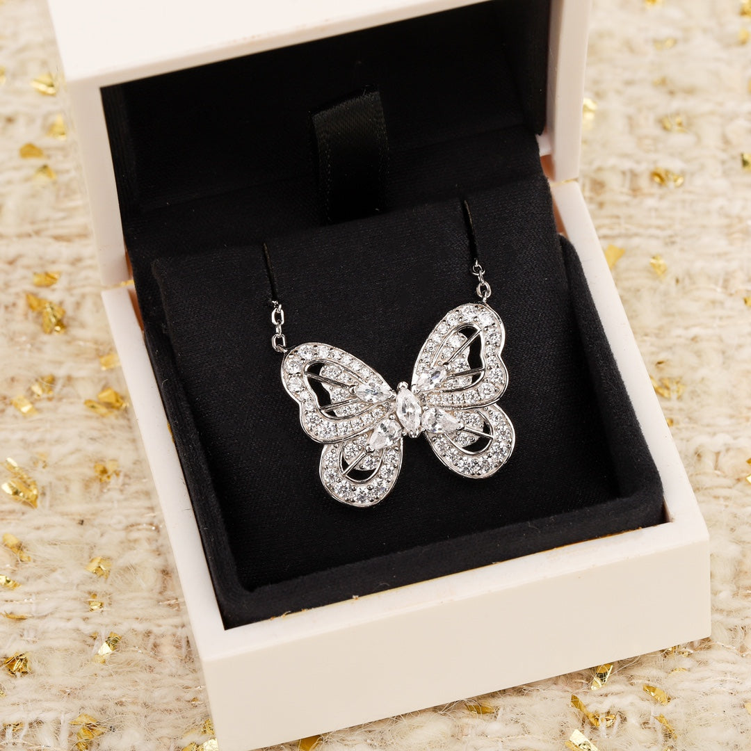 Butterfly Silver Necklace XLA446