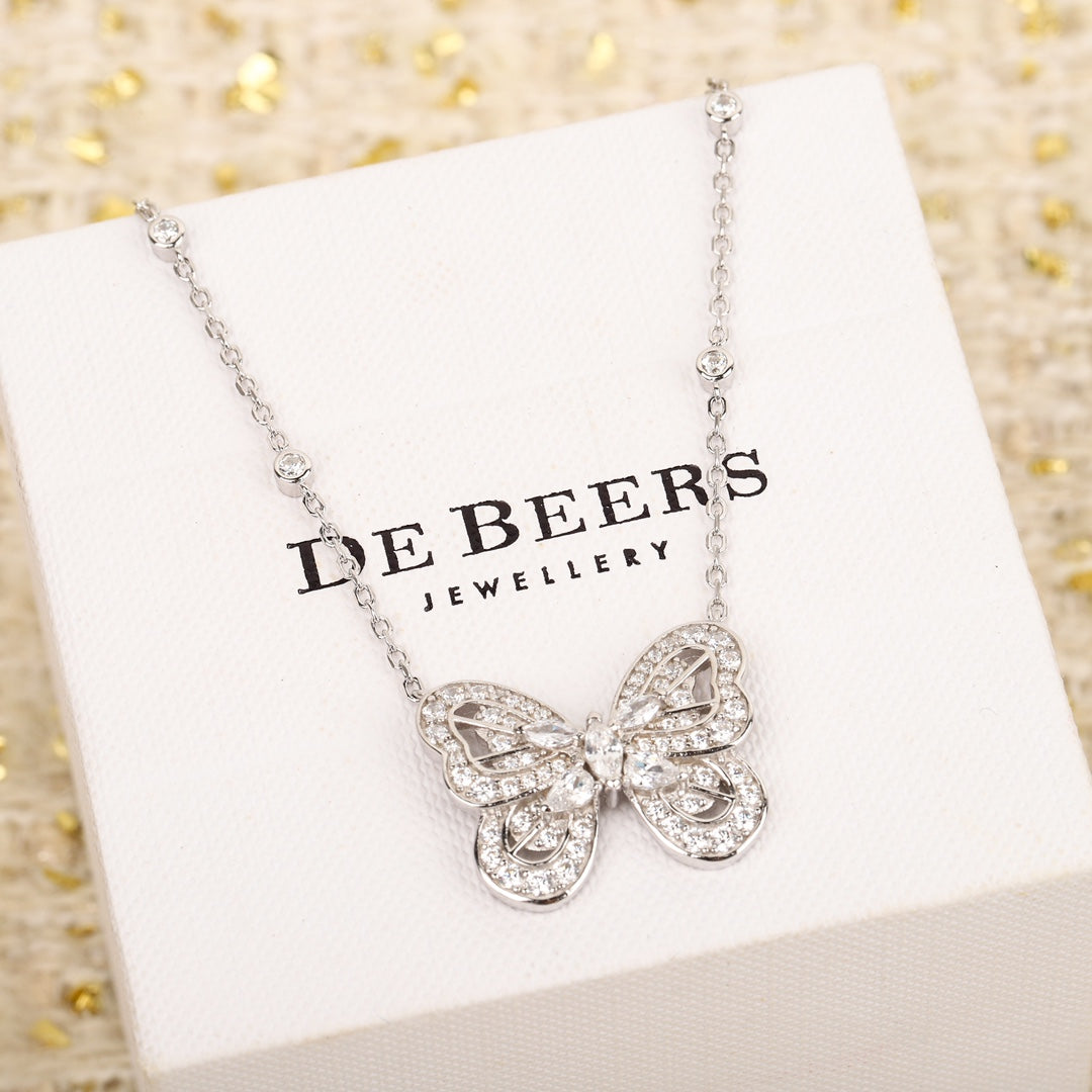 Butterfly Silver Necklace XLA446