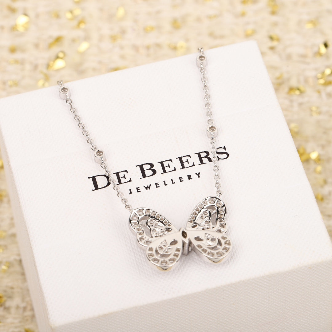 Butterfly Silver Necklace XLA446