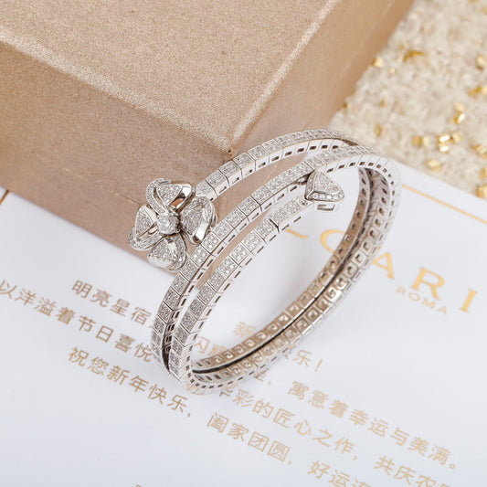 BV Fiorever Sparkle Series Silver Bracelet SLA190