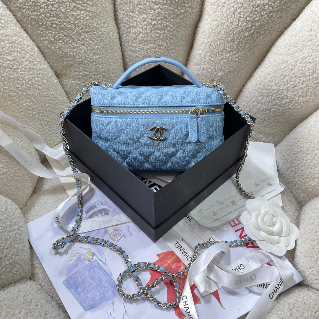 CHA 17cm blue 25C crossbody handbag AP4407