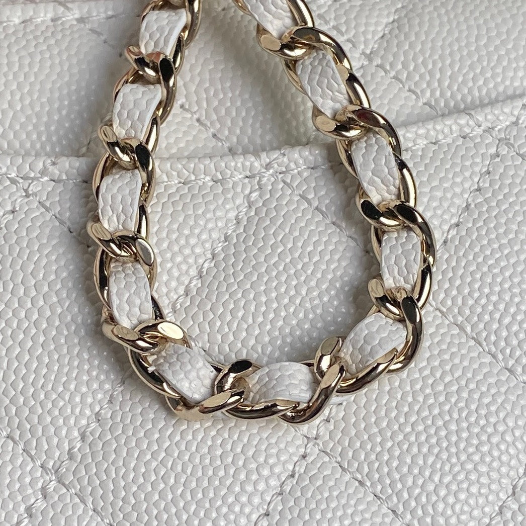 11 5cm white 24k ultra mini coco handle shoulder bag ap4244