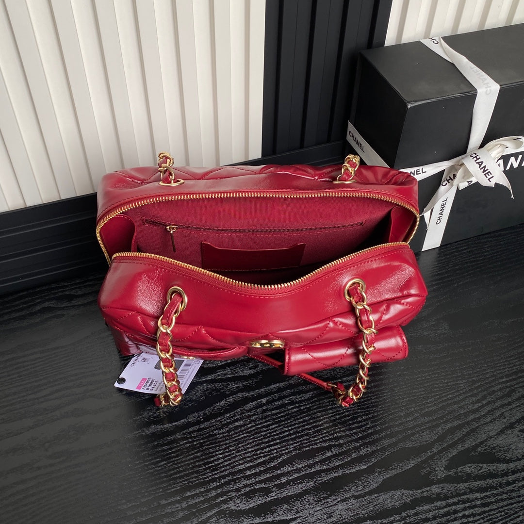 29CM red 24A cowhide crossbody shoulder bag AS4933