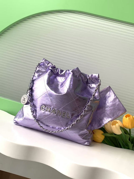 35CM Purple 25C Color Garbage Bag Shoulder Bag AS3260