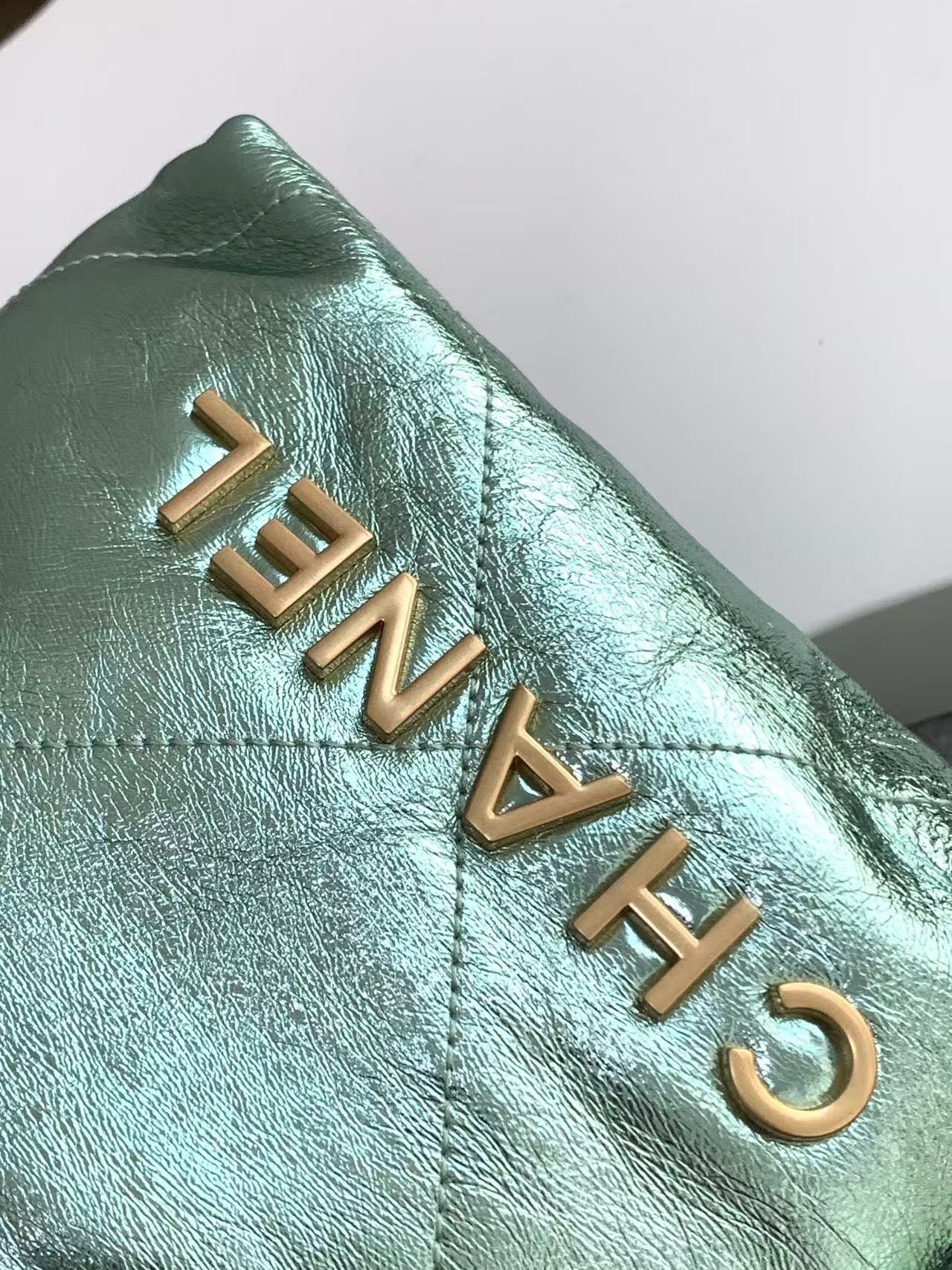 19cm green color garbage bag handheld shoulder bag as3980