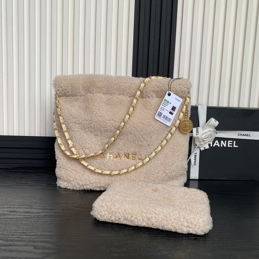 cha 35cm light pink 24k underarm shoulder bag as3260