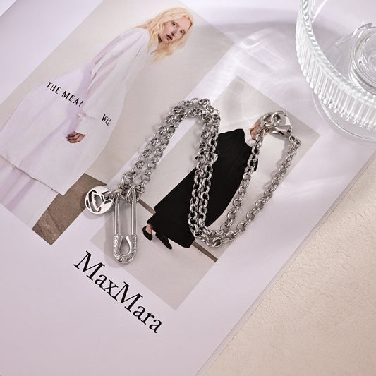 saturn silver necklace xla466