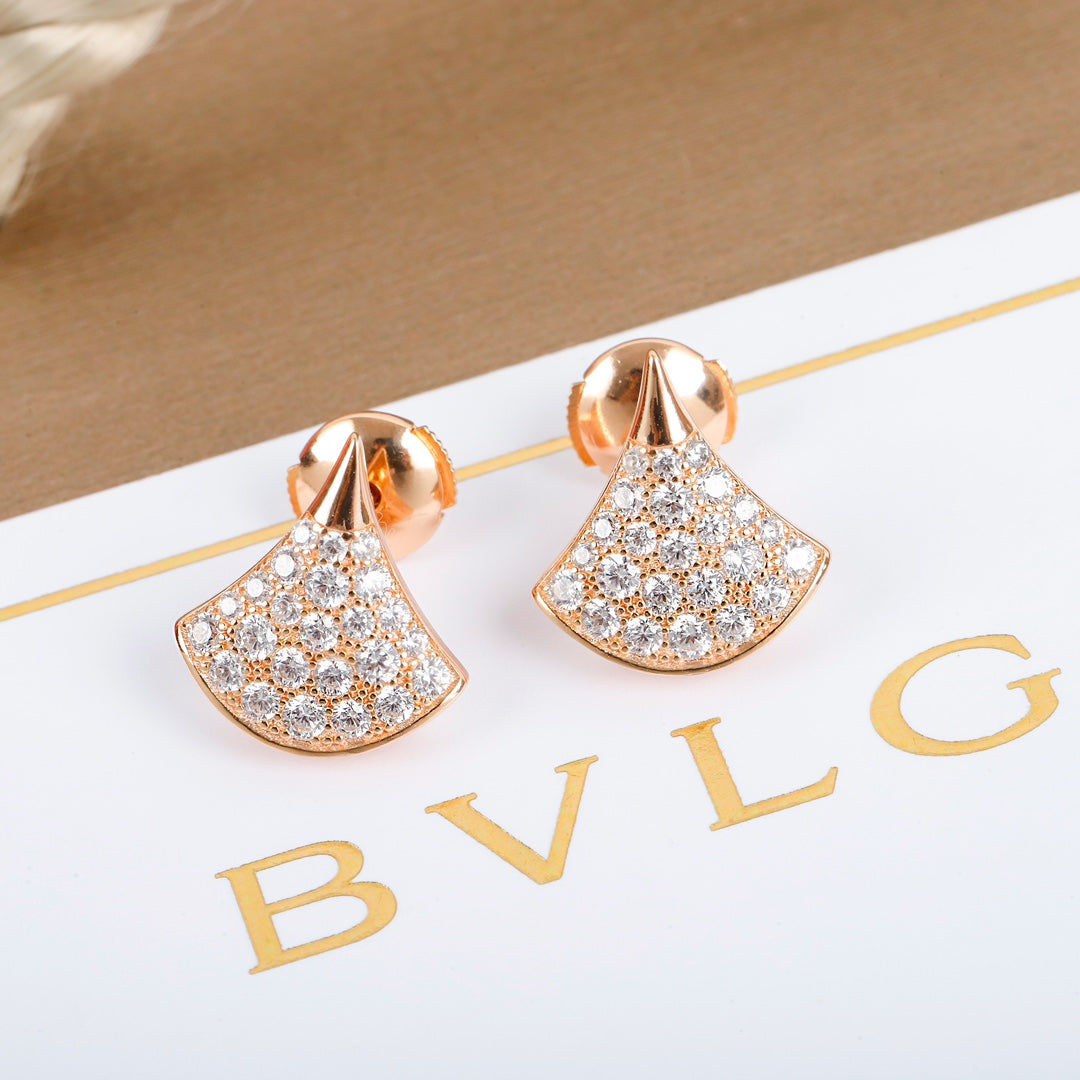 Diva Umbrella Rose Gold Earrings EHA828