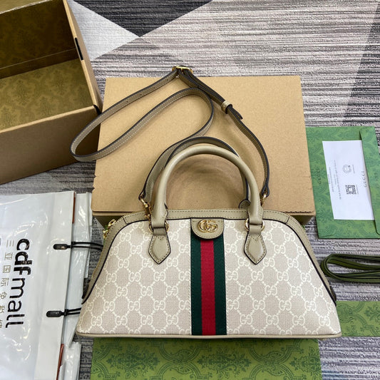 ophidia series 31 5cm oat colored handbag 795249