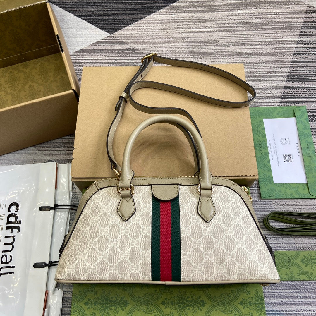 ophidia series 31 5cm oat colored handbag 795249