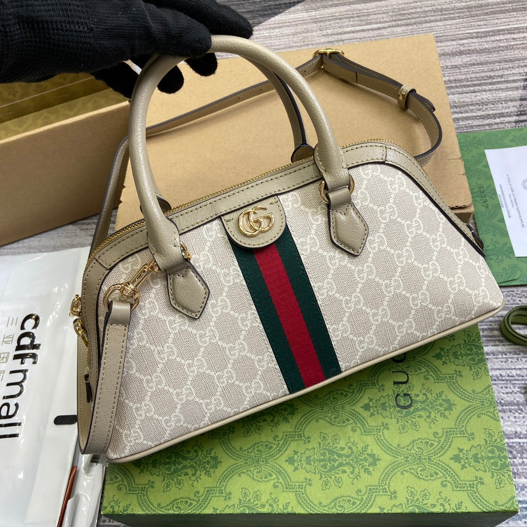 ophidia series 31 5cm oat colored handbag 795249