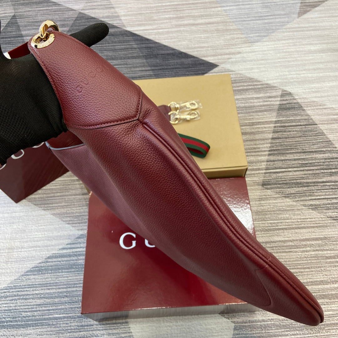 gg 49cm burgundy double lock shoulder bag 820169