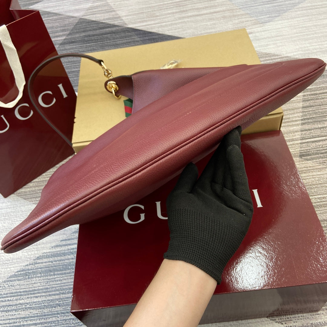 gg 49cm burgundy double lock shoulder bag 820169