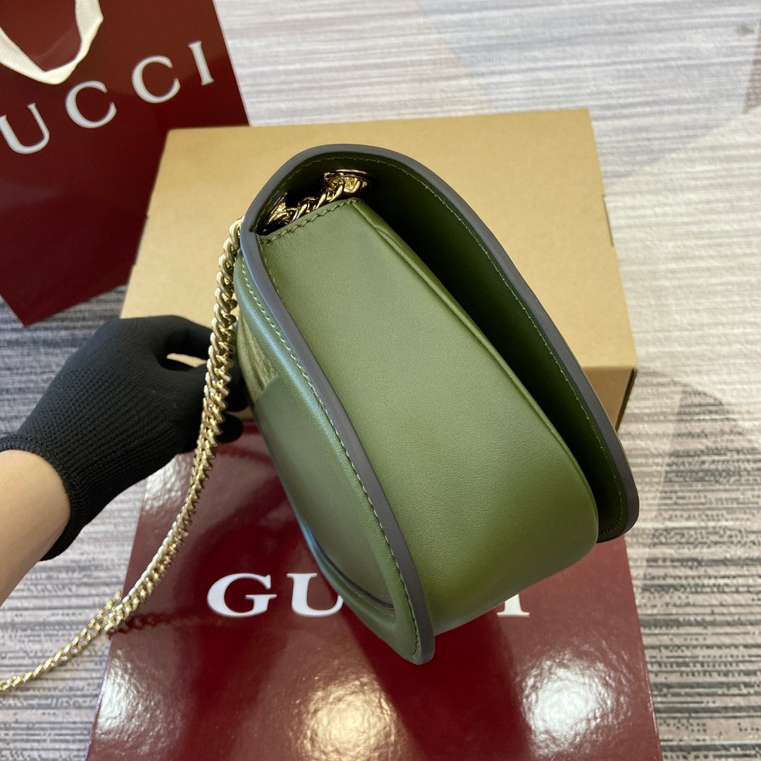 GG 26CM Blondie Series Green Shoulder Backpack 815715