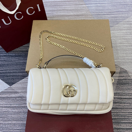 GG 25.9CM Milano white crossbody handbag 806016