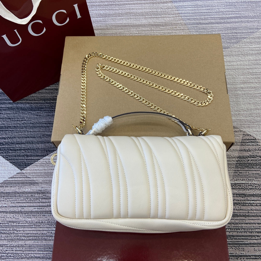 GG 25.9CM Milano white crossbody handbag 806016