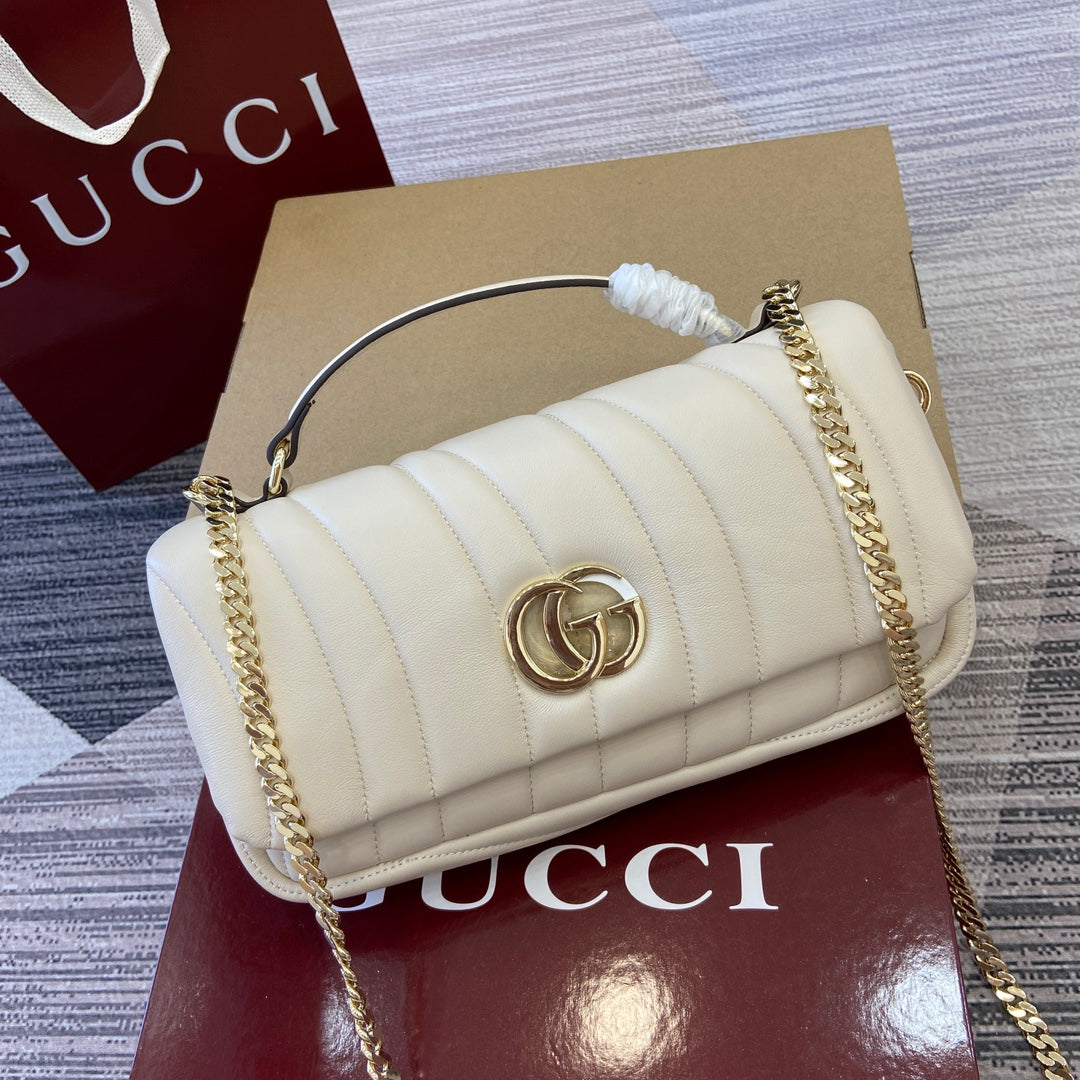 GG 25.9CM Milano white crossbody handbag 806016