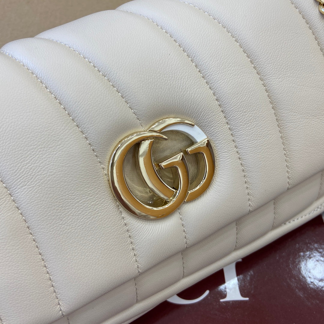 GG 25.9CM Milano white crossbody handbag 806016