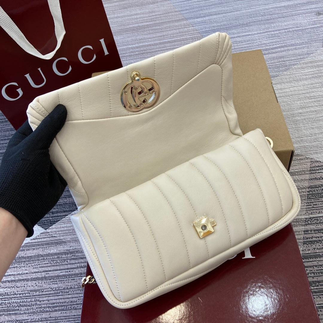 GG 25.9CM Milano white crossbody handbag 806016