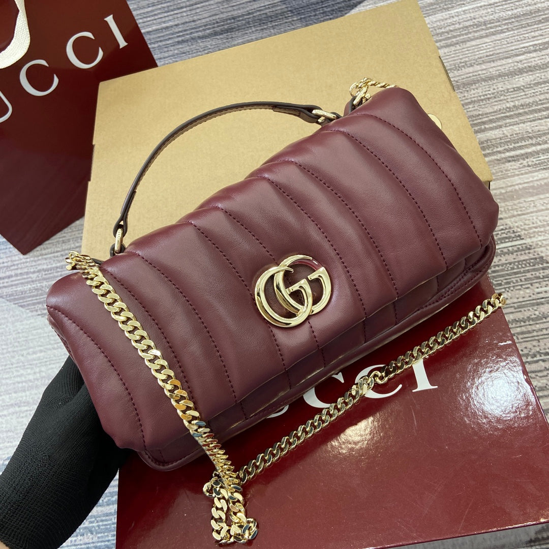 25.9CM Milano wine red crossbody handbag 806016