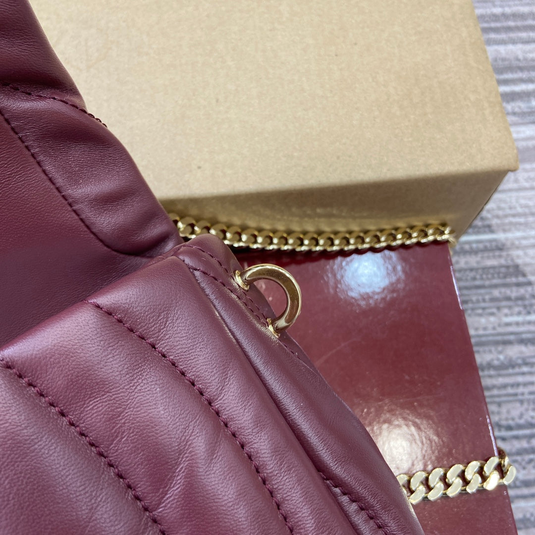 25.9CM Milano wine red crossbody handbag 806016