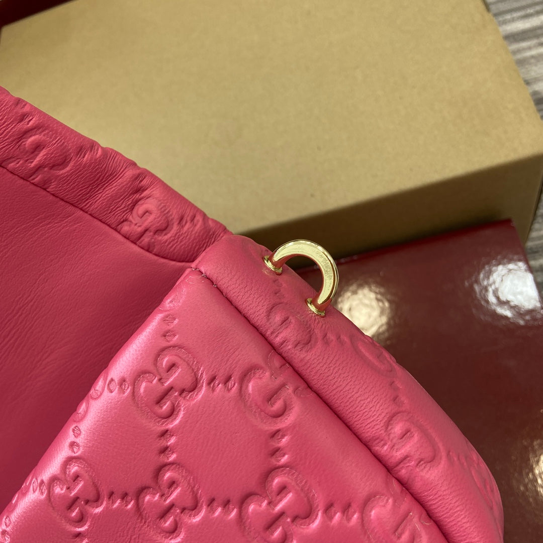 GG 21CM Milano Pink Single Shoulder Handbag 806017