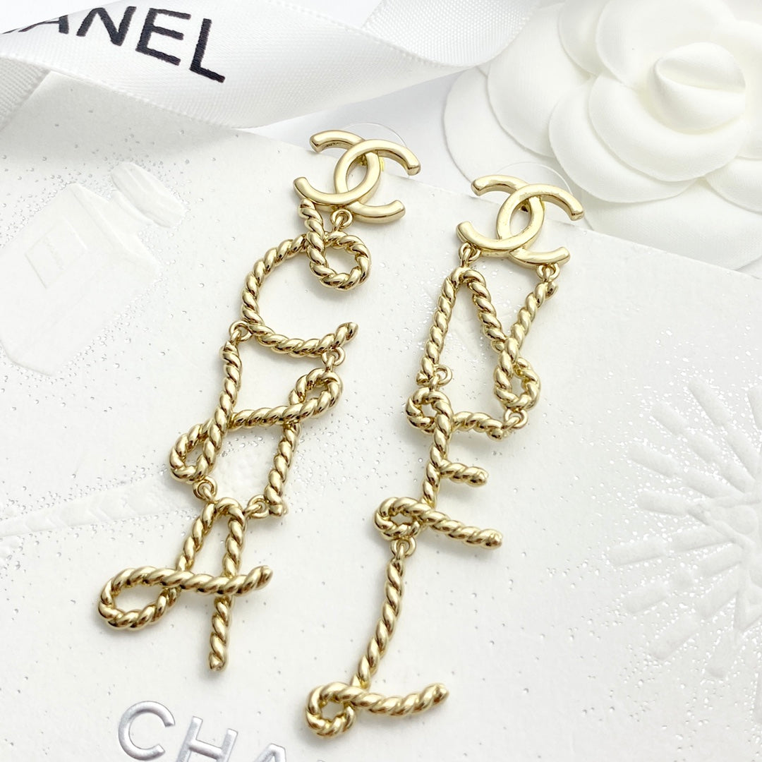 Tassel ab Fried Dough Twists six letter earrings EHA755