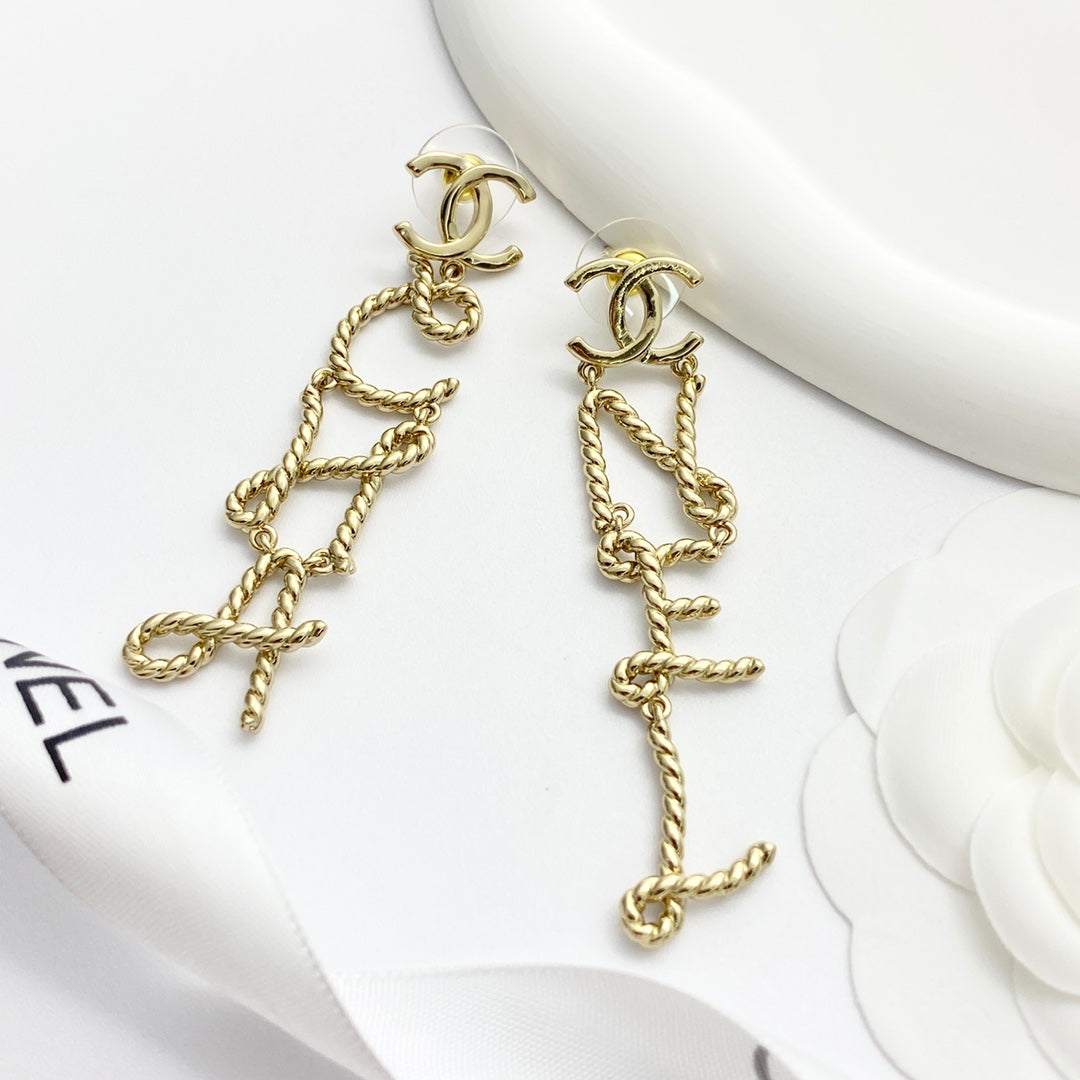 Tassel ab Fried Dough Twists six letter earrings EHA755