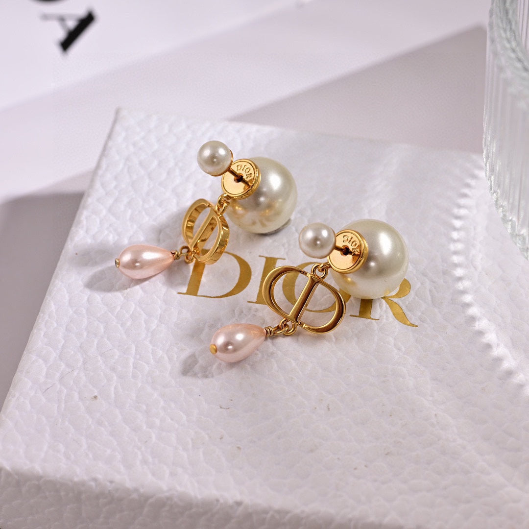 Yellow Gold Pearl Earrings EHA766