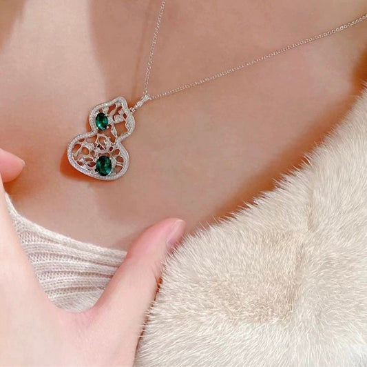 wulu series kirin big gourd emerald necklace xla475