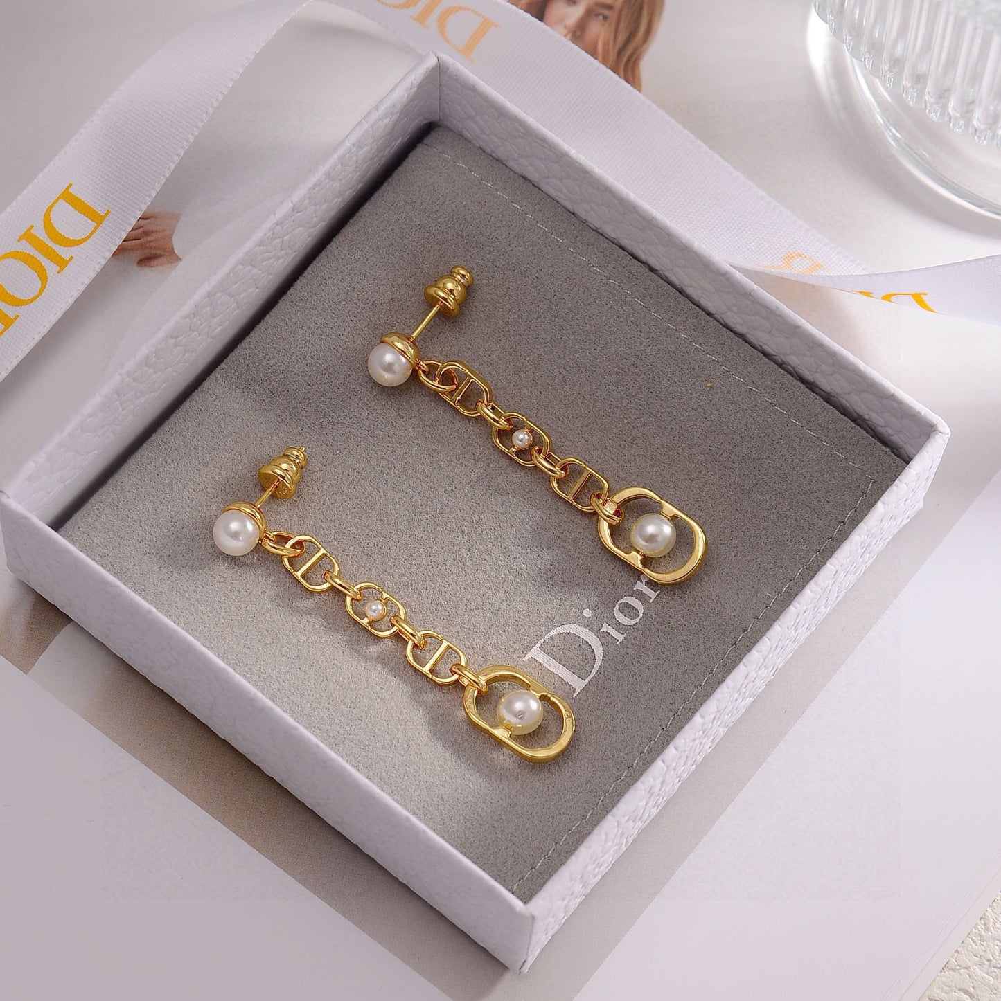 do yellow gold long earrings eha782