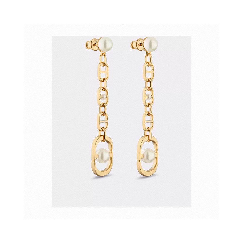 DO Yellow Gold Long Earrings EHA782