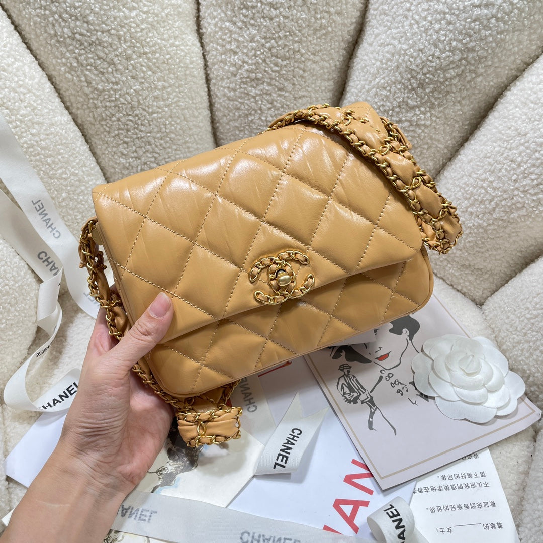 13 5cm khaki 23k cowhide crossbody shoulder bag 4423