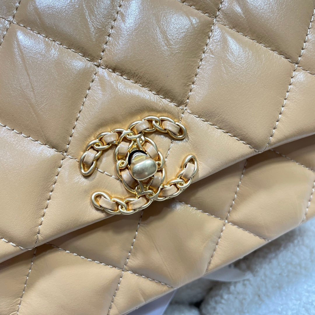 13 5cm khaki 23k cowhide crossbody shoulder bag 4423