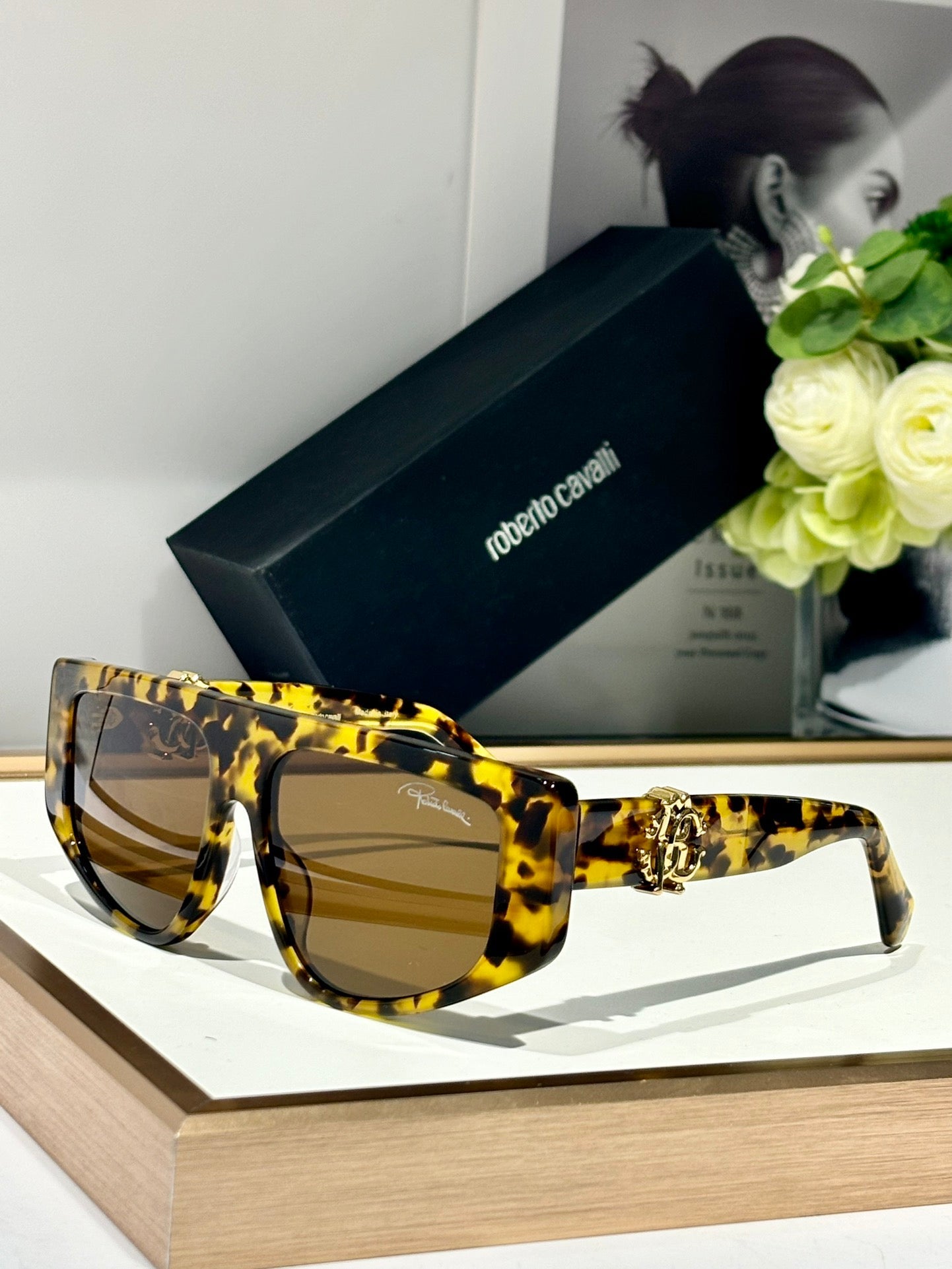 American oversized black frame sunglasses YJB136