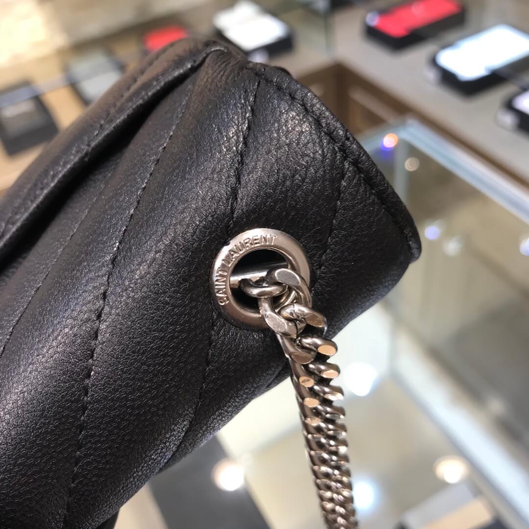 ys l 392736 shoulder bag 19cm black lambskin small size
