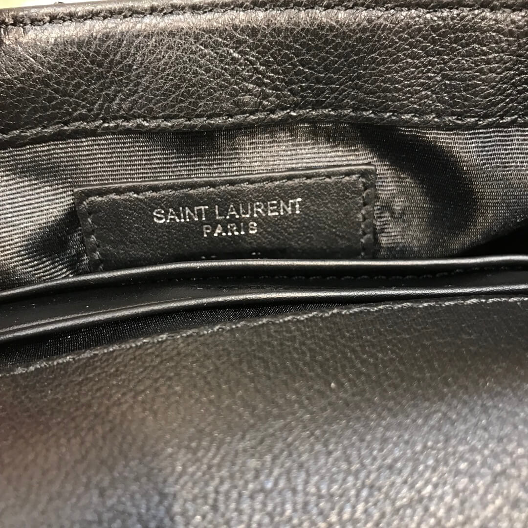 ys l 392736 shoulder bag 19cm black lambskin small size