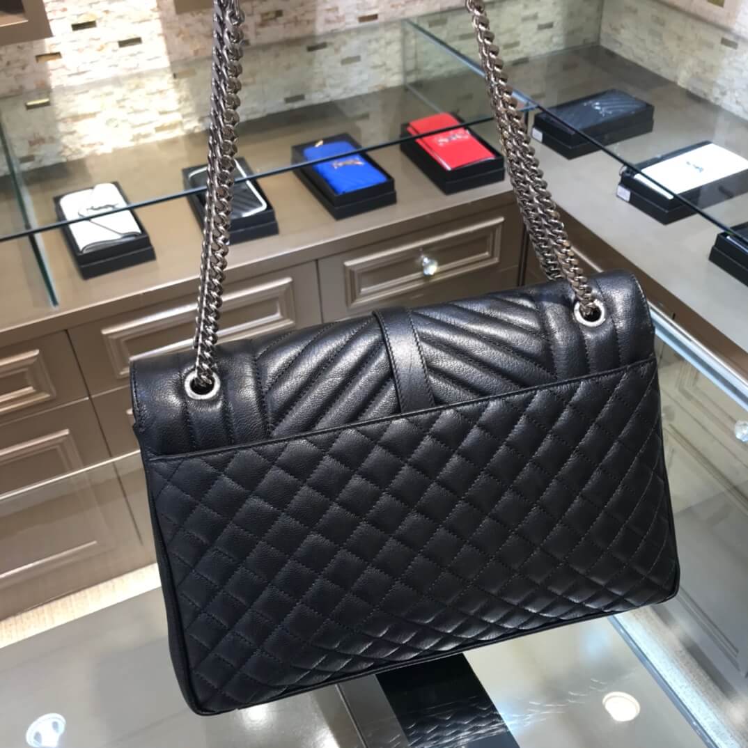 ys l 440115 enveloppe 31cm calfskin black