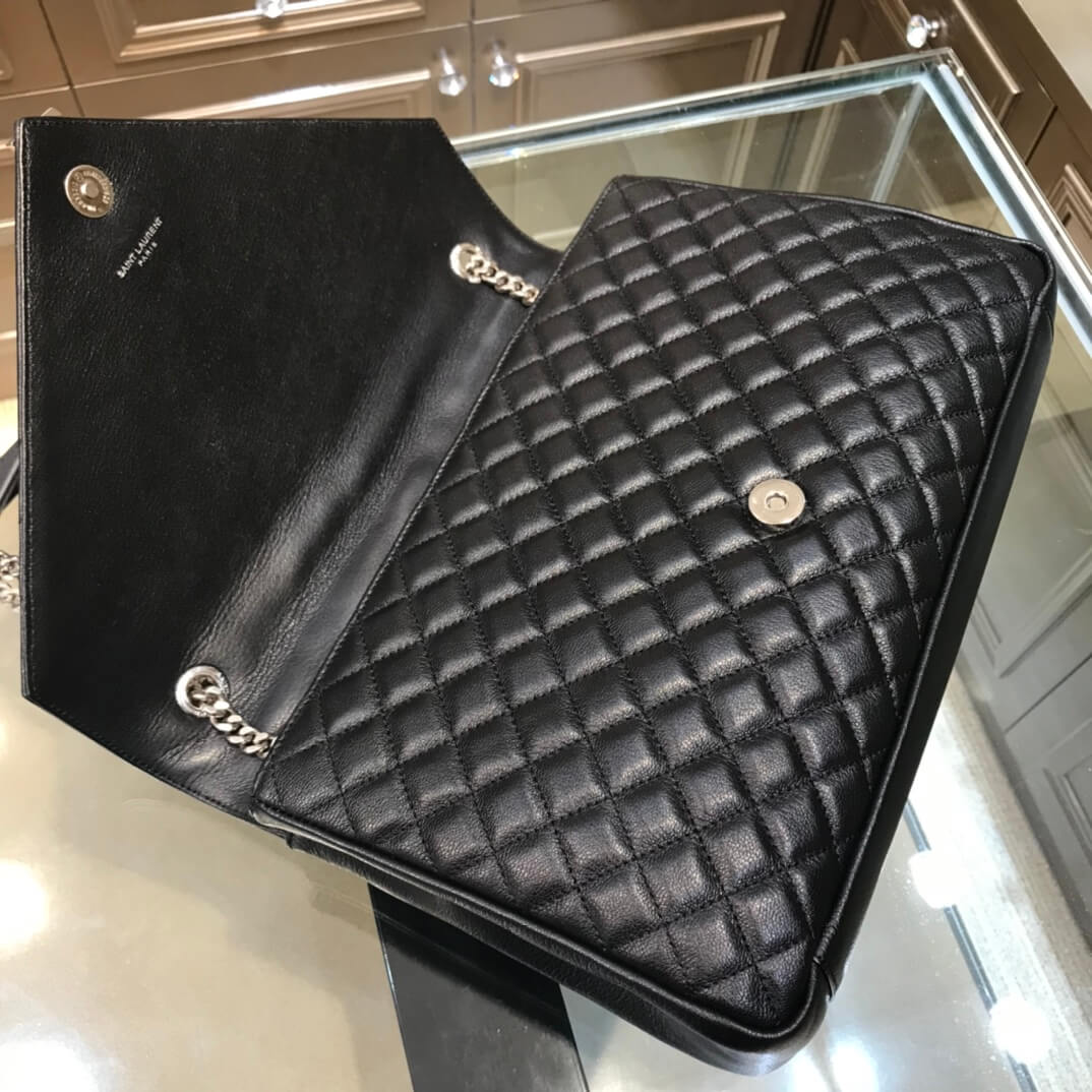 ys l 440115 enveloppe 31cm calfskin black