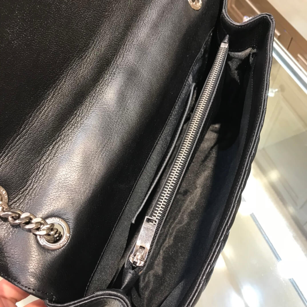 ys l 440115 enveloppe 31cm calfskin black