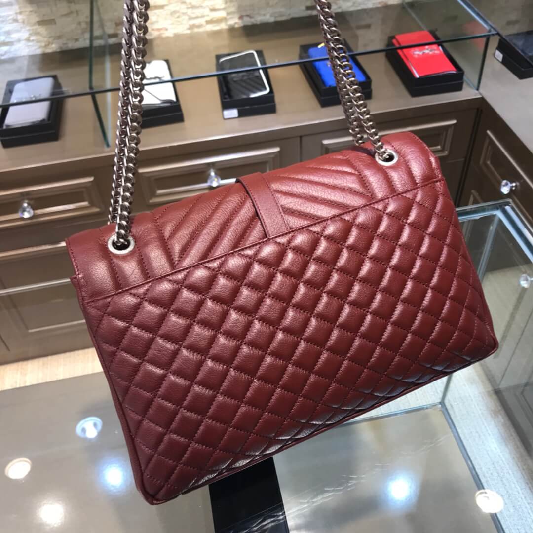 ys l 440115 enveloppe 31cm calfskin win red