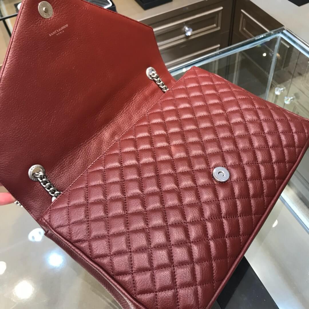 ys l 440115 enveloppe 31cm calfskin win red