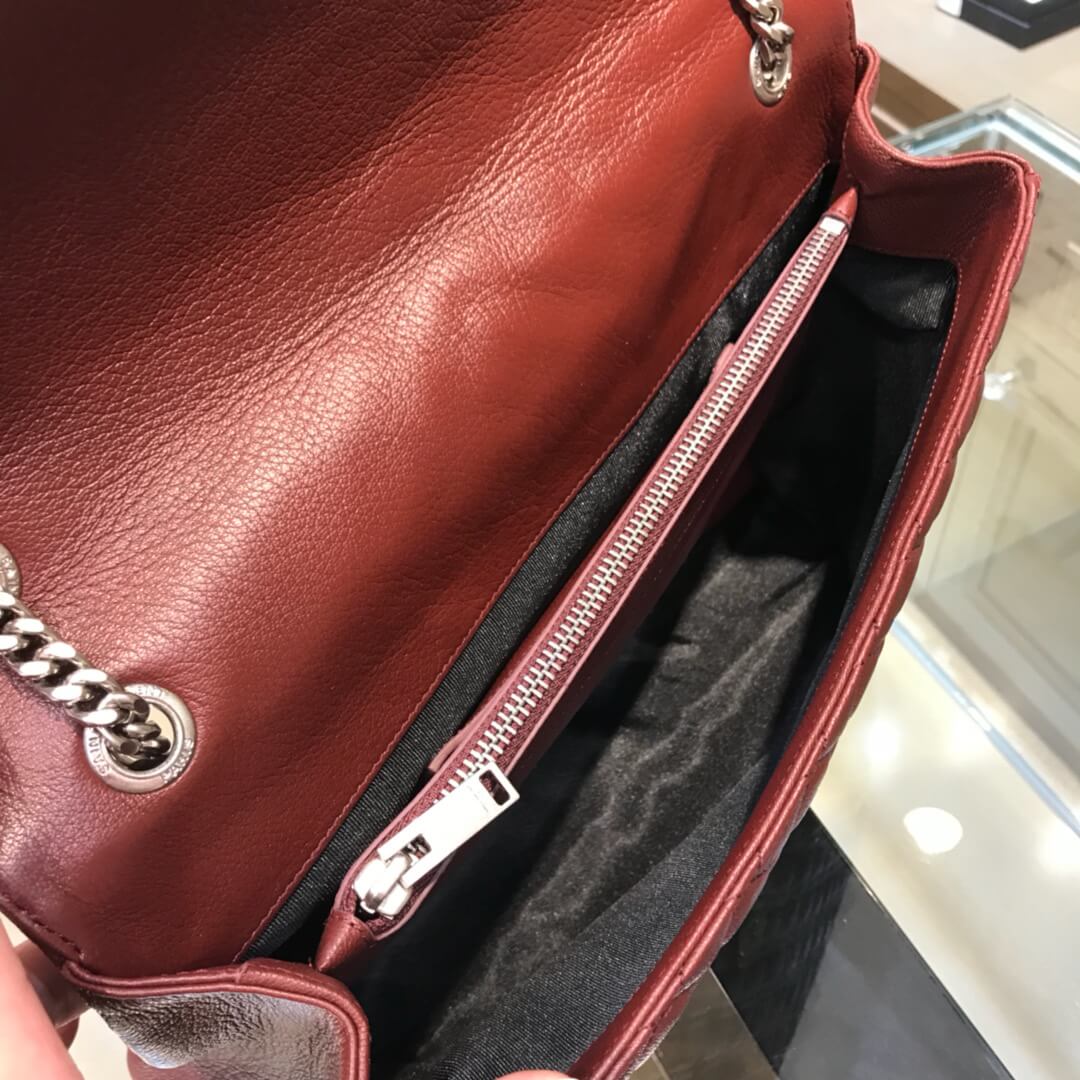 ys l 440115 enveloppe 31cm calfskin win red