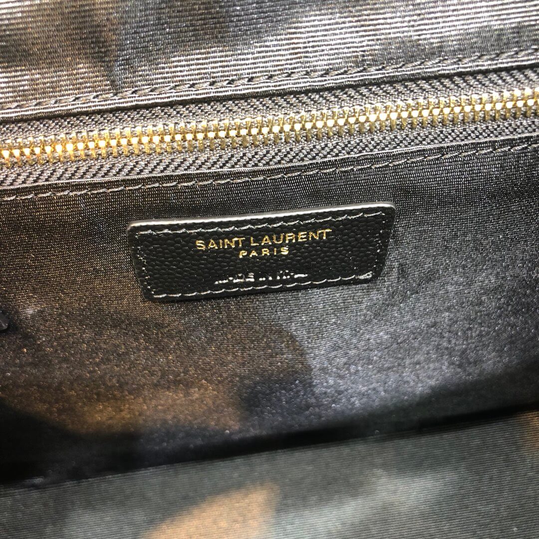 ys l 487198 enveloppe 31cm calfskin black