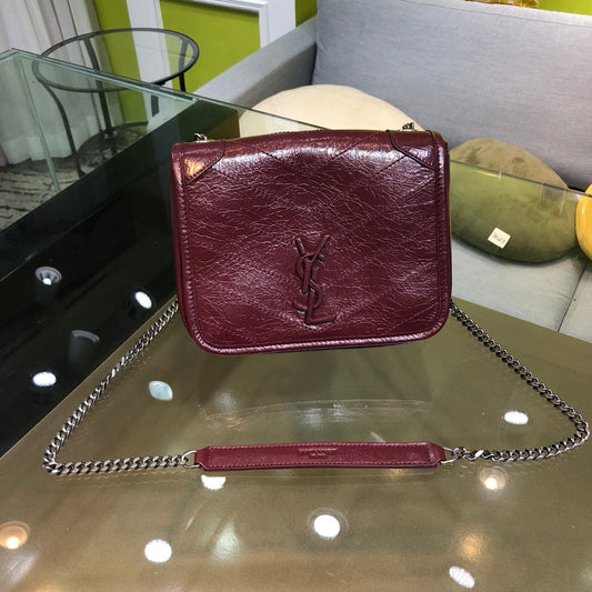 ys l 583103 niki musette bag 19cm maroon